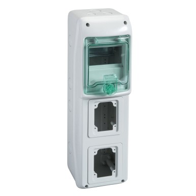 13153 - Schneider Electric - Kaedra - enclosure for sockets - 138 x 460 mm - 5 modules - 2 openings