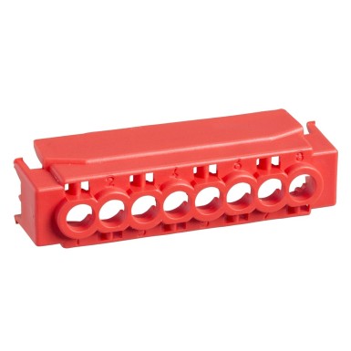 13584 - Schneider Electric - Protective cover, Kaedra, for 8 holes terminal block, red
