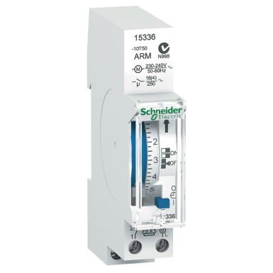 15336 - Schneider Electric - Acti9 IH - switch. electromechanical schedule. - 24H - 1 channel - 100h power reserve