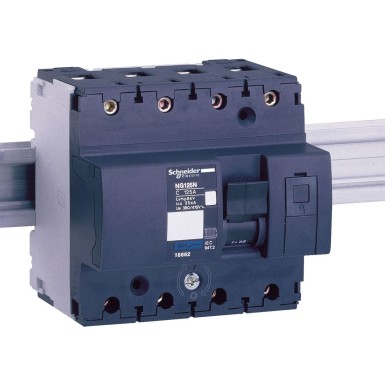18656 - Schneider Electric - Miniature circuit breaker (MCB), Acti9 NG125N, 4P, 63A, C curve, 25kA (IEC/EN 60947-2)