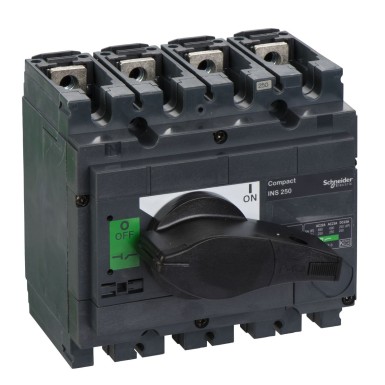31107 - Schneider Electric - switch disconnector, Compact INS250 , 250 A, standard version with black rotary handle, 4P