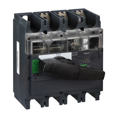 31170 - Schneider Electric - switch disconnector, Compact INV400, visible break, 400 A, standard version with black rotary handle, 3P