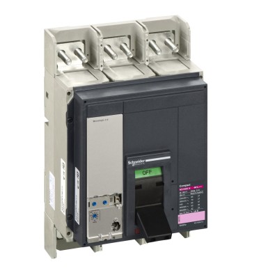 33483 - Schneider Electric - Circuit breaker, ComPact NS1600H, 70kA/415VAC, Micrologic 2.0 trip unit, 1600A, fixed, 3P 3d
