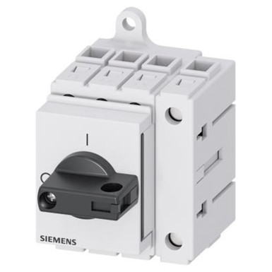 3LD3330-0TL11 - Siemens - Switch-disconnector 3LD3, Iu 40 A General switch 3-pole + N rated power for use with AC-23 A for 400 V 18.5 kW Installation in distribution boards, Basic switch with selector knob black