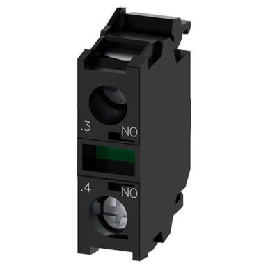 3SU1400-1AA10-1BA0 - Siemens - Contact module with 1 contact element, 1 NO, screw terminal, for front plate mounting, Minimum order quantity 5 or a multiple of this