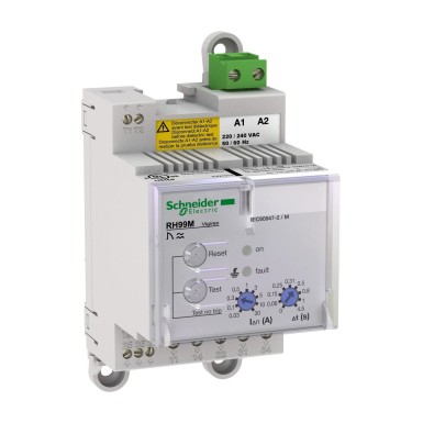 56173 - Schneider Electric - Residual current protection relay, VigiPacT RH99M, 30mA-30A, 220/240VAC 50/60Hz, DIN rail mounting