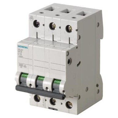 5SL6332-7 - Siemens - Miniature circuit breaker 400 V 6kA, 3P, C, 32 A