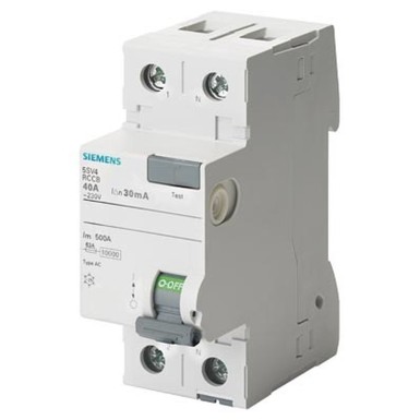 5SV4616-0 - Siemens - Differential switch, 2-pole, Type AC, In: 63 A, 300 mA, Un AC: 230 V