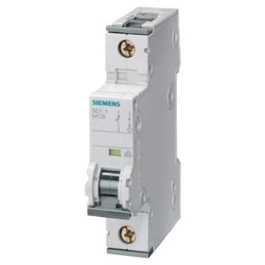 5SY6106-7 - Siemens - Miniature circuit breaker 230/400 V 6kA, 1-pole, C, 6 A, D=70 mm