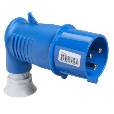 81704 - Schneider Electric - PratiKa - industrial mobile plug. 90° elbow - 16 A - 2P+E - 200-250 V AC - IP44