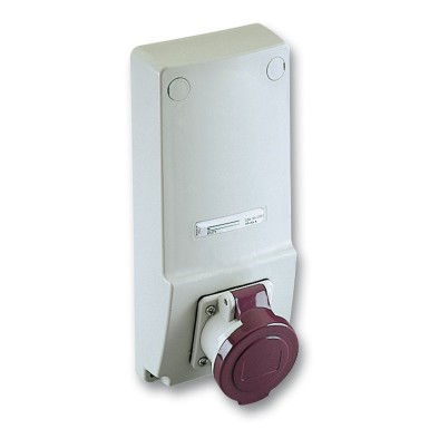 82026 - Schneider Electric - PratiKa - socket outlet with transformer. - 16 A 2P - 230 V AC - IP44 - on panel