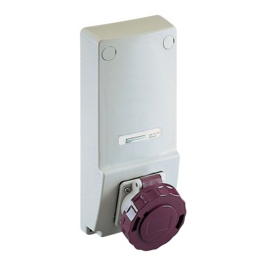 82076 - Schneider Electric - PratiKa - interlocked socket - 16A - 2P - 230Vac - IP65 - panel
