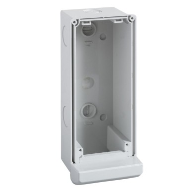 83920 - Schneider Electric - PratiKa - wall box for 1 lockable socket with knockout - 103x250mm