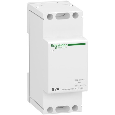 A9A15216 - Schneider Electric - Acti9 modular bell transfomer iTR - 230 V 50..60 Hz - output 8..12 V - 8 VA