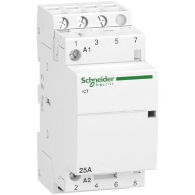 A9C20833 - Schneider Electric - Acti9, iCT contactor 25A 3NO 230...240VAC 50Hz