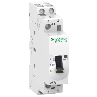 A9C21132 - Schneider Electric - Acti9, iCT manually operated contactor 25A 2NO 24VAC 50Hz