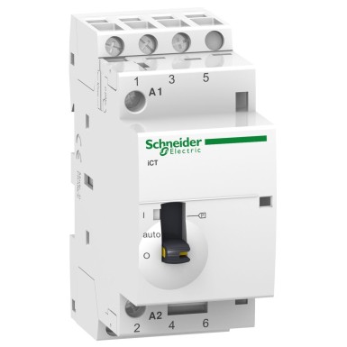 A9C21833 - Schneider Electric - Acti9, iCT manually operated contactor 25A 3NO 230...240VAC 50Hz