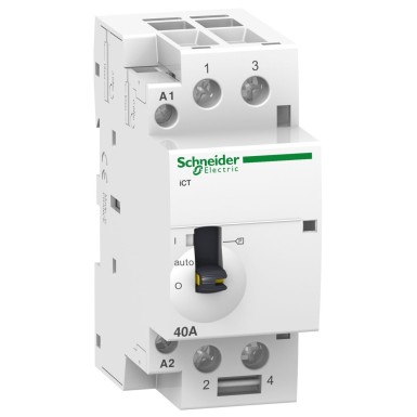 A9C21862 - Schneider Electric - Acti9, iCT manually operated contactor 63A 2NO 220...240VAC 50Hz