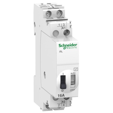 A9C30212 - Schneider Electric - impulse relay iTL - 2P - 2 NO - 16A - coil 24 VDC - 48 VAC 50/60Hz