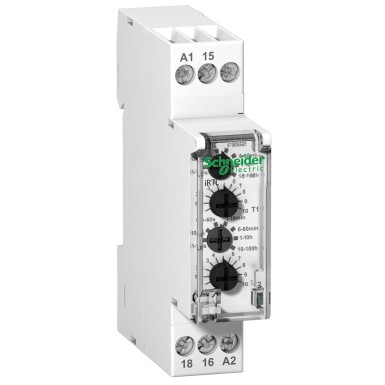 A9E16069 - Schneider Electric - Acti9, RTL, flashing time delay relay 1OF 24...240VAC 24VDC