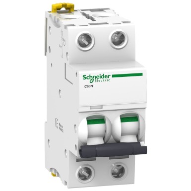 A9F76250 - Schneider Electric - Miniature circuit breaker (MCB), Acti9 iC60N, 2P, 50A, B curve, 6kA/10kA
