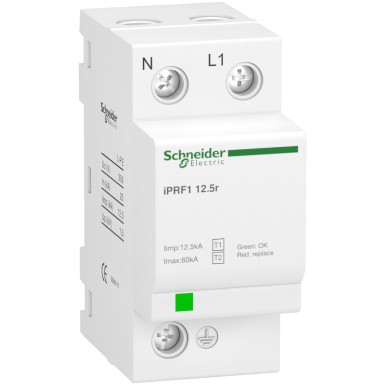 A9L16632 - Schneider Electric - iPRF1 12.5r modular surge arrester - 1P + N - 350V - with remote transfert