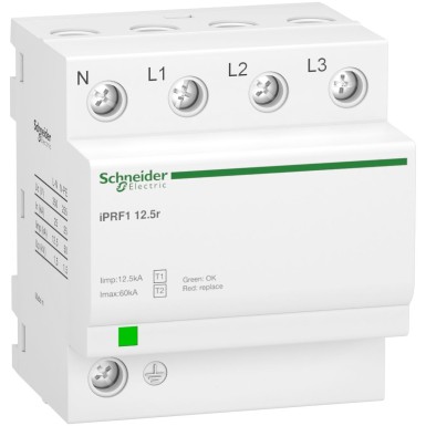 A9L16634 - Schneider Electric - iPRF1 12.5r modular surge arrester - 3P + N - 350V - with remote transfert