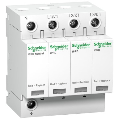 A9L65601 - Schneider Electric - Acti9, iPRD 65r 3PN surge arrester, 65kA 350V, with signaling report