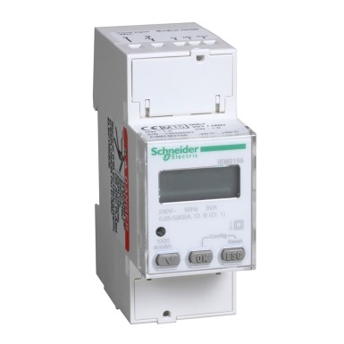 A9MEM2155 - Schneider Electric - modular single phase power meter iEM2155 - 230V - 63A with communication Modbus - MID