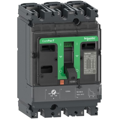 C10H3TM016 - Schneider Electric - Circuit breaker, ComPacT NSX100H, 70kA/415VAC, 3P, TMD trip unit 16A