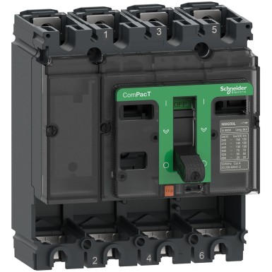 C10H4 - Schneider Electric - Circuit breaker basic frame, ComPacT NSX100H, 70kA/415VAC, 4 poles, 100A frame rating, without trip unit