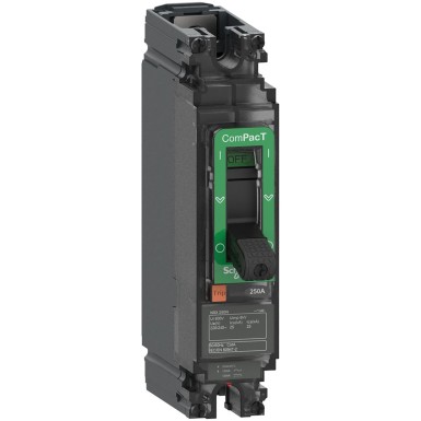 C10M1TM100 - Schneider Electric - ComPacT NSX100M - circuit breaker - TM-D 100A - 1P1D - 85kA - fixed mounting