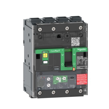 C11F44V050L - Schneider Electric - Circuit breaker, ComPacT NSXm 63F, 36kA/415VAC, 4 poles, MicroLogic 4.1 trip unit 50A, EverLink lugs