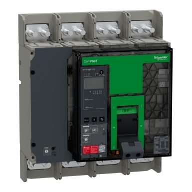 C125H32EFM - Schneider Electric - Circuit breaker, ComPacT NS1250H, 70kA at 415VAC, 3P, fixed, manually operated, MicroLogic 2.0E control unit, 1250A