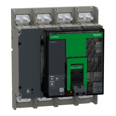 C125H360FM - Schneider Electric - Circuit breaker, ComPacT NS1250H, 70kA at 415VAC, 3P, fixed, manually operated, MicroLogic 6.0 control unit, 1250A