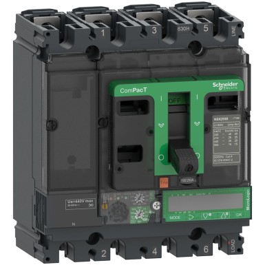 C25N47E100 - Schneider Electric - Circuit breaker, ComPacT NSX250N, 50kA/415VAC, 4P, MicroLogic Vigi 7.2E trip unit 100A