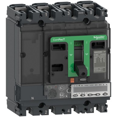 C25W36M220 - Schneider Electric - Circuit breaker, ComPacT NSX250HB2, 100kA/690VAC, 3P, MicroLogic 6.2E-M trip unit 220A