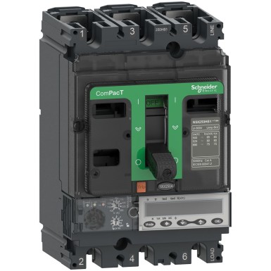 C25W46E160 - Schneider Electric - Circuit breaker, ComPacT NSX250HB2, 100kA/690VAC, 4P, MicroLogic 6.2E trip unit 160A