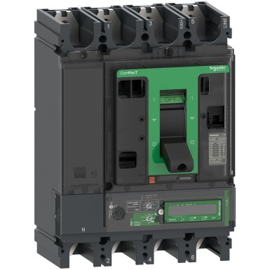 C40N47E400 - Schneider Electric - Circuit breaker, ComPacT NSX400N, 50kA/415VAC, 4P, MicroLogic Vigi 7.3E trip unit 400A