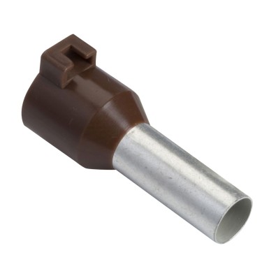 DZ5CA102 - Schneider Electric - Cable end, Linergy TR cable ends, single conductor, brown, 10mmІ, medium size, 10 sets of 100