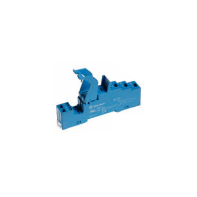 9751SPA - Finder - Rosette with non-free terminals (spring clamp) for relay 46.61; Modules 86.30, 99.02 are used; Included plastic clip 097.01; Version: Blue
