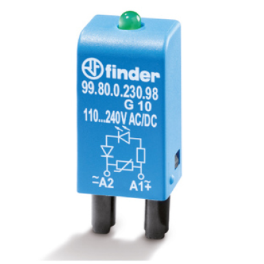 9980902499 - Finder - Indication and protection module; green led + diode (+ a1); 6...24V DC