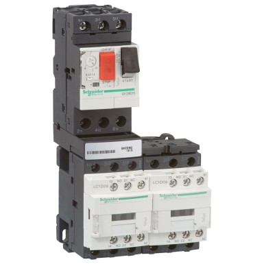 GV2DM206P7 - Schneider Electric - Reversing motor starter combination, TeSys Deca, 1-1.6 A, coil 230 V AC
