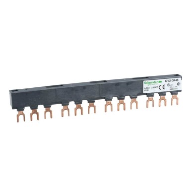 GV2G445 - Schneider Electric - TeSys GV - three-pole busbar - 63A - 4 branches - pitch 45 mm