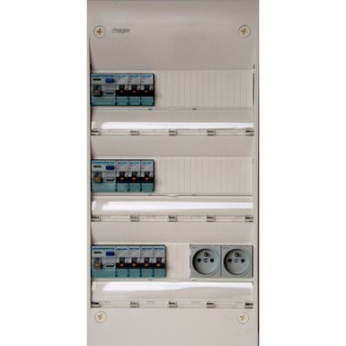 HAG13301 - Hager - Pre-wired switchboard - Gamma 13 modules 3 Rows - Ref: HAG13301