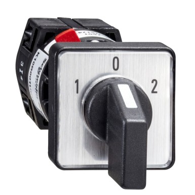 K10F003UCH - Schneider Electric - Cam changeover switch, Harmony K, Ш16 or 22mm , plastic, 3P, position 0, 60°, 10A, 30x30mm, marked 1/0/2