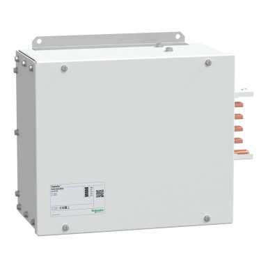 KSA400AB4 - Schneider Electric - End feed unit, Canalis KSA400, aluminium, 400A, right or left mounting, without line protection, 3L+N+PE, white RAL9001