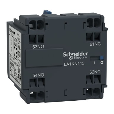 LA1KN113 - Schneider Electric - Auxiliary contact block, TeSys K, 1NO+1NC, front mounting, spring terminals