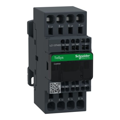 LC1DT403E7 - Schneider Electric - Contactor, TeSys Deca, 4P(4 NO), AC-1, <= 440V, 40A, 48V AC 50/60Hz coil, spring terminal
