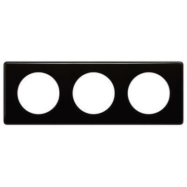 066683 - Legrand - Céliane plate - Lacquered - 3 positions - Black finish - Ref: 066683